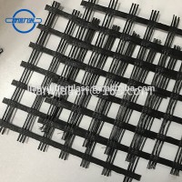 High Strength Warp Knitted Polyester Geogrid 100-100kn